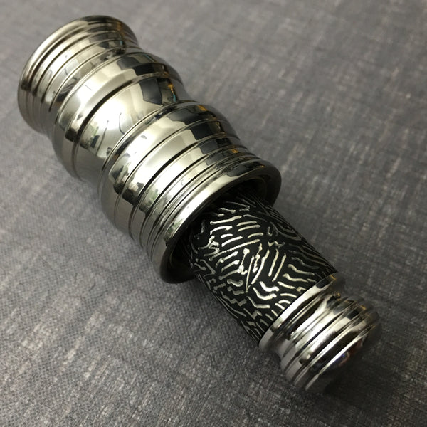 The Quantum Wave (Polished-Ti w/ Rhodium & Engraved Black DLC)