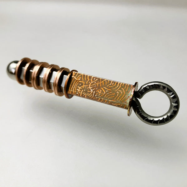 Thinkey Fob (Copper, S-S & Hand-engr. Copper-plated Steel)