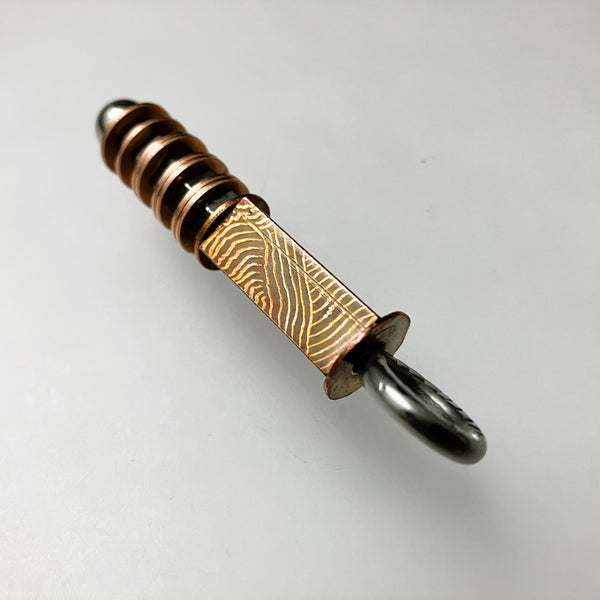 Thinkey Fob (Copper, S-S & Hand-engr. Copper-plated Steel)