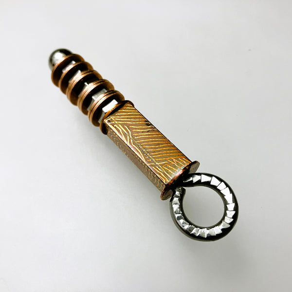 Thinkey Fob (Copper, S-S & Hand-engr. Copper-plated Steel)