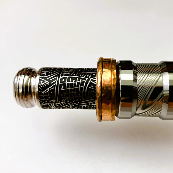 GEN 3.91 Proto Thinket (Faceted Tungsten, SS-Damascus & Copper)