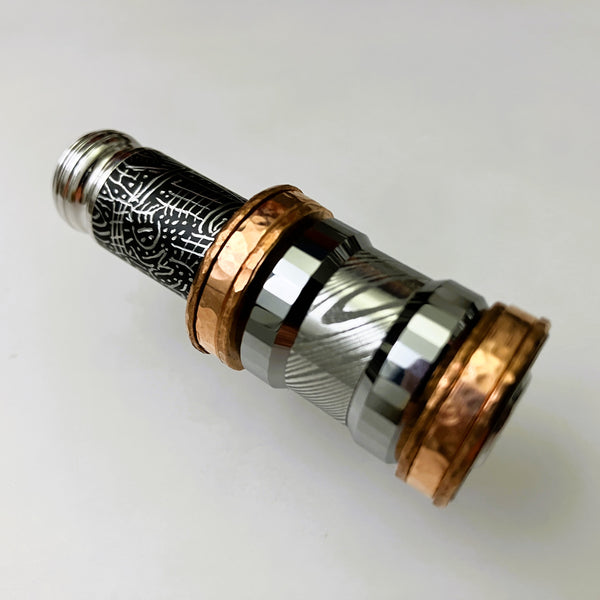 GEN 3.91 Proto Thinket (Faceted Tungsten, SS-Damascus & Copper)