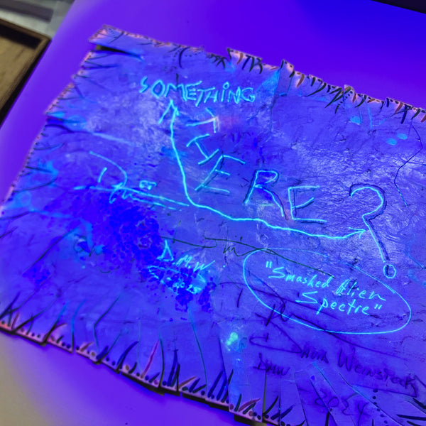 Smashed-Alien Spectre (mixed-media painting)