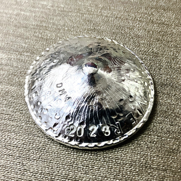Smashed-Alien Peaked Silver Spin-Coin (1 oz .999 Pure Silver)