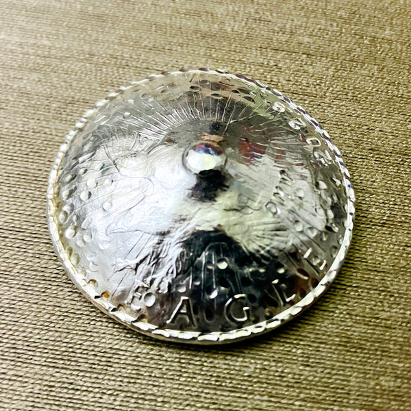 Smashed-Alien Peaked Silver Spin-Coin (1 oz .999 Pure Silver)