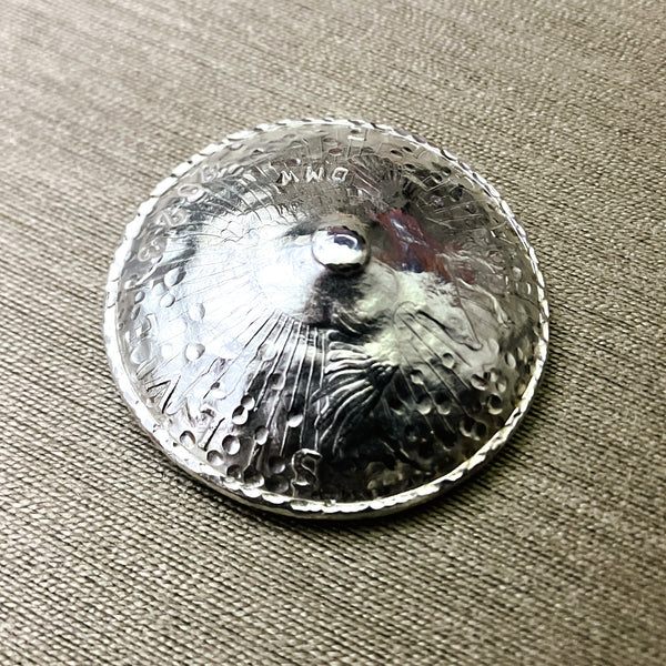 Smashed-Alien Peaked Silver Spin-Coin (1 oz .999 Pure Silver)