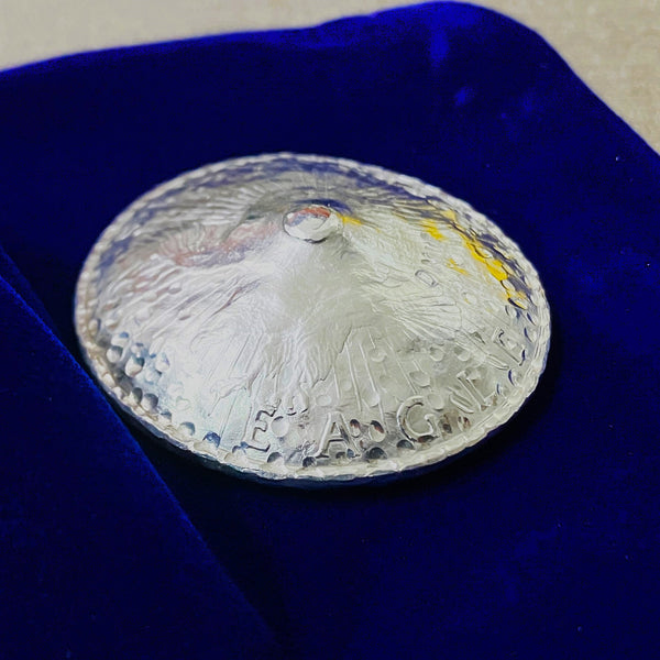 Smashed-Alien Peaked Silver Spin-Coin (1 oz .999 Pure Silver)