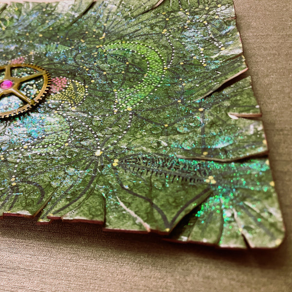 Smashed-Alien Spectre (mixed-media painting)