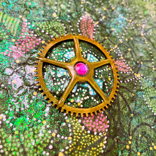 Smashed-Alien Spectre (mixed-media painting)