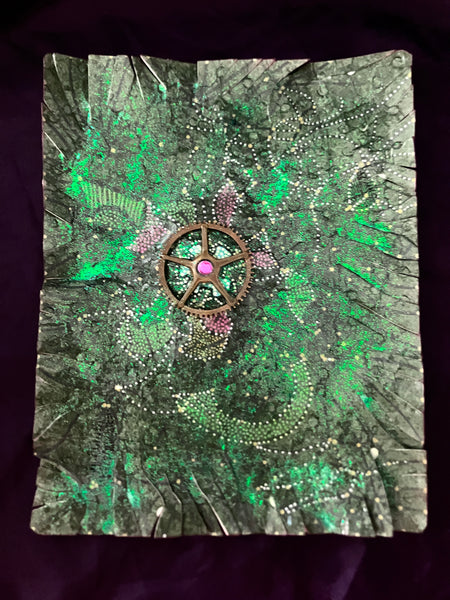 Smashed-Alien Spectre (mixed-media painting)