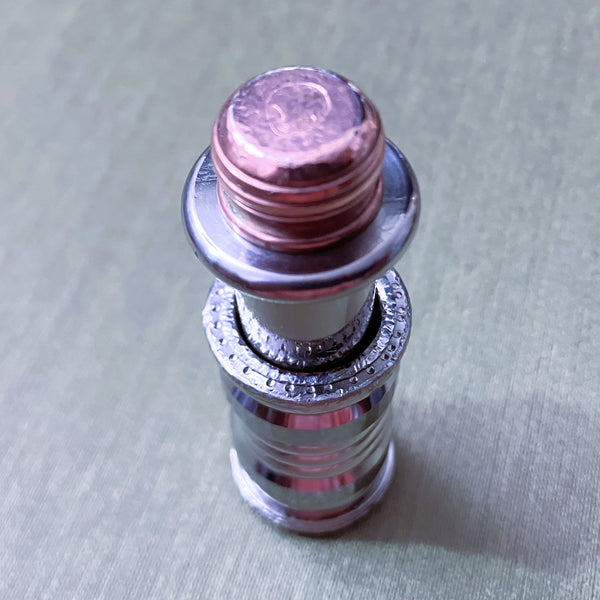 Smashed-Alien Proto-Clacker (w/ Tungsten, SS, Crystal-Ti, Copper, Steel & Nickel)