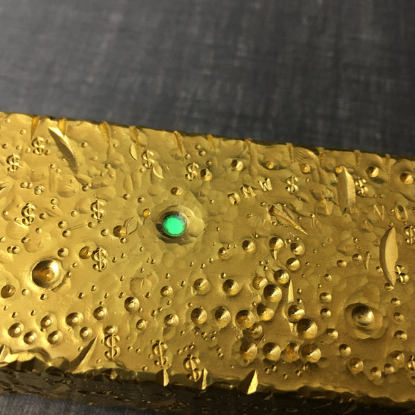 Smashed-Alien Art-Bar (Gold [P] over #6061 Copper-plated Aluminum)