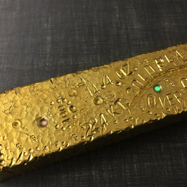 Smashed-Alien Art-Bar (Gold [P] over #6061 Copper-plated Aluminum)
