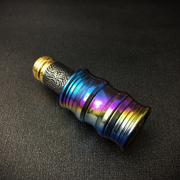 The Quantum Wave (Polished Rainbow-Ti w/ Gold & Engraved Black DLC)