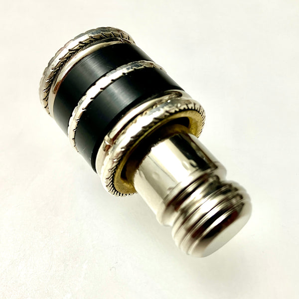 The Teeny Thinket (Black Acetal, Filigree & Nickel-2)