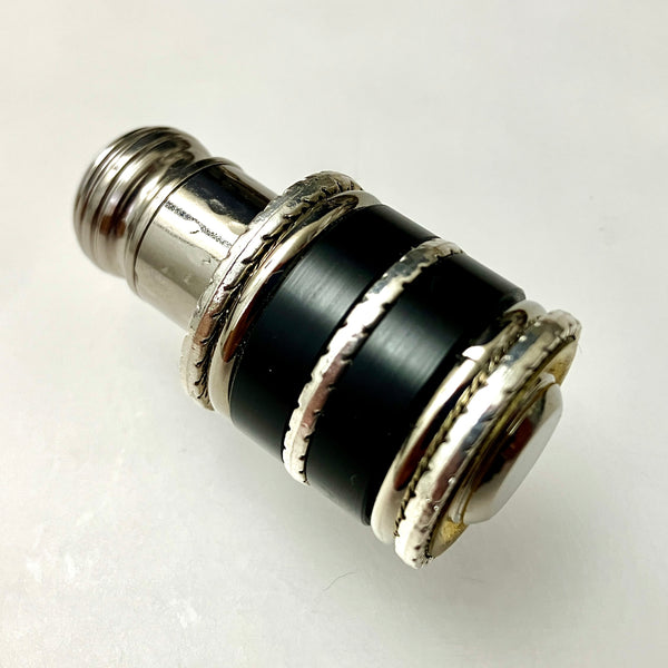 The Teeny Thinket (Black Acetal, Filigree & Nickel-2)